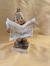 Vintage HUMMEL- LATEST NEWS - Boy Reading Newspaper picture