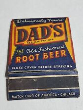 Vtg. Dad's old fashion Rootboot matchbook empty  picture
