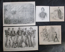 5 1884 Civil War Prints- CoL. Elmer Ephraim Ellsworth Assassination & NY Zouaves picture