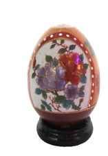 Satsuma Porcelain Egg Hand Painted Gilt Moriage Floral 3.75” Gold Gilt picture