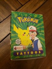 1999 Pokémon Tattoos Topps/Nintendo New Box 50 Sealed Packs Charizard Pikachu picture
