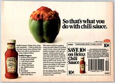 1986 Heinz Chili Sauce Recipe Stuffed Peppers Print Ad picture