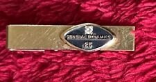 Vintage General Dynamics 25 Year Employee Aerospace 14k Gold Diamond Tie Clip  picture