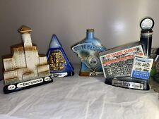 lot of 4 antique Jim Beam Whiskey Bottle Decanter empty Antique picture