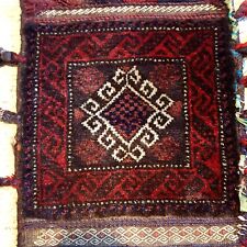 Hand-Woven & Knotted Baluch Tribal Wool Camel Saddlebag, Thick, Heavy picture