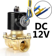1/2 Brass Electric Solenoid Valve, DC 12V, Normally Closed, 2W-160-15 picture