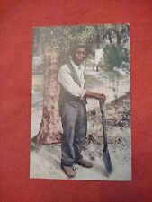 Rare Linen Post Card 1947 Old Black Joe Of Savannah Georgia picture