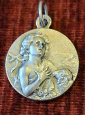 Young Jesus & A Lamb Vintage & New Holy Medal Catholic France  picture