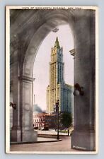 New York City-NY, Woolworth Building From Municipal Bldg. Arch Vintage Postcard picture