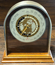 Vintage 1969 Mid Century Verichron Executive World Time Desk Clock ~ Aviation picture