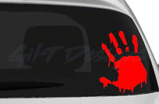 Bloody Hand Vinyl Decal Sticker, Horror, Murder, Print, Zombie, Halloween, Scary picture