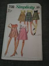 Vintage 60s Simplicity 7130 Kilt & Wrap Skirts In 2 Lengths Waist 25 Hip 34 picture
