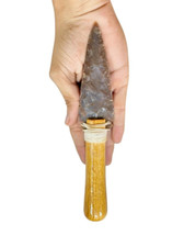 Fancy Agate Flint Antler Knives Stone Knives Arrowhead Knife Decor Hand Knapp picture