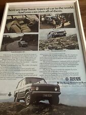 Framed Print 1971 Classic Range Rover Magazine Advert Picture Man Cave Wall Art picture