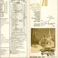 1971 Greyhound Lines East Cleveland Canada New York Bus Time Tables #70 Map 4A picture