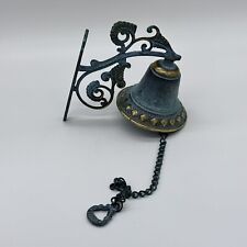 Dinner Bell Vintage Metal Wall Hanging Vogelsang Birdsong Faux Patina Distressed picture