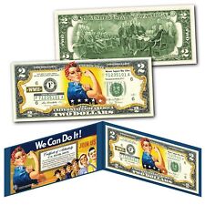 ROSIE THE RIVETER WWII Cultural Icon Women's Economic Power Genuine U.S. $2 Bill picture