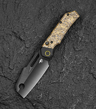 BESTECH NYRRDREKI BT2607D Titanium with Dark Matter Gold Fatcarbon Inlays M390 picture