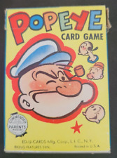 Vintage ED-U-CARDS Mfg POPEYE THE SAILOR PLAYING CARD GAME 36 Cards picture