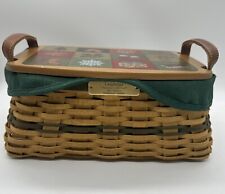 2002 Longaberger Christmas Collections Traditions Basket Combo W/ Patchwork Lid picture