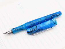 New Picasso Celluloid Fountain Pen Aurora Sky Blue PS-975 Iridium Fine Gift Pen picture