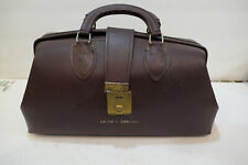 Antique Schell Burgandy  Patterned Cowhide Leather Doctors Bag picture