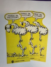 Vintage 1971 Snoopy Johnny Horizon Pledge Cards Lot of 3 Peanuts Pollution NOS picture