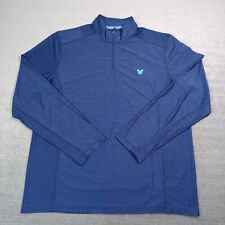 Disney Parks Tommy Bahama Mens M Blue Mickey Mouse 1/4 Zip Pullover Lightweight picture