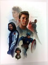 Jason Palmer Signed Captain America Art Print ~ Chris Evans Bucky Falcon Carter picture
