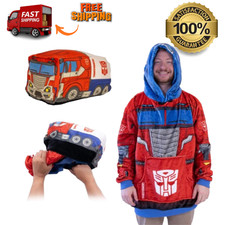 Plushible Transformers Optimus Prime Snugible Blanket Hoodie Pillow Wearable picture