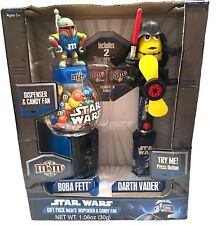 Star Wars M&M's Dispenser & Candy Fan Gift Set Boba Fett & Darth Vader 2012 picture