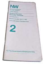 JULY 1984 NORFOLK & WESTERN N&W RADFORD DIVISION EMPLOYEE TIMETABLE #2 picture