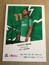 Gabriel Silva, Brazil 🇧🇷 AS St. Etienne 2019/20 hand signed picture