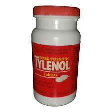 Vintage Tylenol Bottle Exp 2/99 Empty Movie Prop Only 90s Collectible Medicine picture