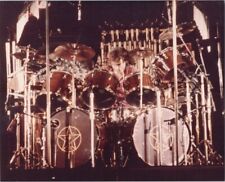 Rush drummer Neil Peart on stage in 1970's era concert 8x10 press photo picture