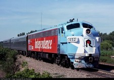 Locomotive EMD E8A number 652 of the Rock Island railway,  "Independence" Photo picture