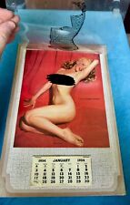 Marilyn Monroe Golden Dreams w/ Overlay Negligee Pull-away Calendar VTG 1954 picture
