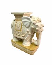 Elephant Garden Stand Heavy Large Ceramic Stool Vintage End Table Oriental Decor picture