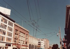 San Francisco Street Scene Kodak Photograph 1980s Urban Architecture Trolley picture