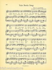 YALE UNIVERSITY Vintage Song Sheet c1941 