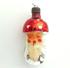 Vintage Soviet USSR Figural Glass Christmas Ornament - Magic Mushroom #3 picture