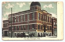 1911 Okmulgee Oklahoma OK Postmark City Hall Posted Divided Back Postcard C24 picture
