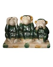 Ceramic Vintage Monkeys ‘Hear, Speak, See No Evil’ Collectible Rare Find picture