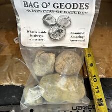 Bag of crack your own geodes three or four pieces one to 3 inches hollow picture