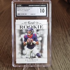 2023 LEAF SPECIAL RELEASE ROOKIE ACHIEVEMENT #RA10 CJ STROUD RC PSA 10 CGC 10 picture