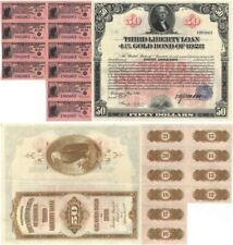 $50 1918 3rd Liberty Bond - Gorgeous Red Color - U. S. Treasury Bonds, etc. picture
