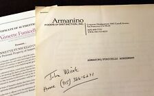 Annette Funicello Personal Property 1987 Armanino Pasta Sauce Contract Agreement picture