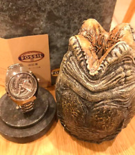 Fossil Alien Men’s Wristwatch & Egg Pottery Watch Case World Limited To 5000 picture