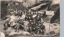 PIKE'S PEAK TRAIL PARTY real photo postcard rppc colorado co tourists fun picture