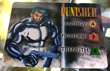 RARE VINTAGE 1995 Fleer Marvel XMEN Overpower HERO Stat Card - Punisher picture